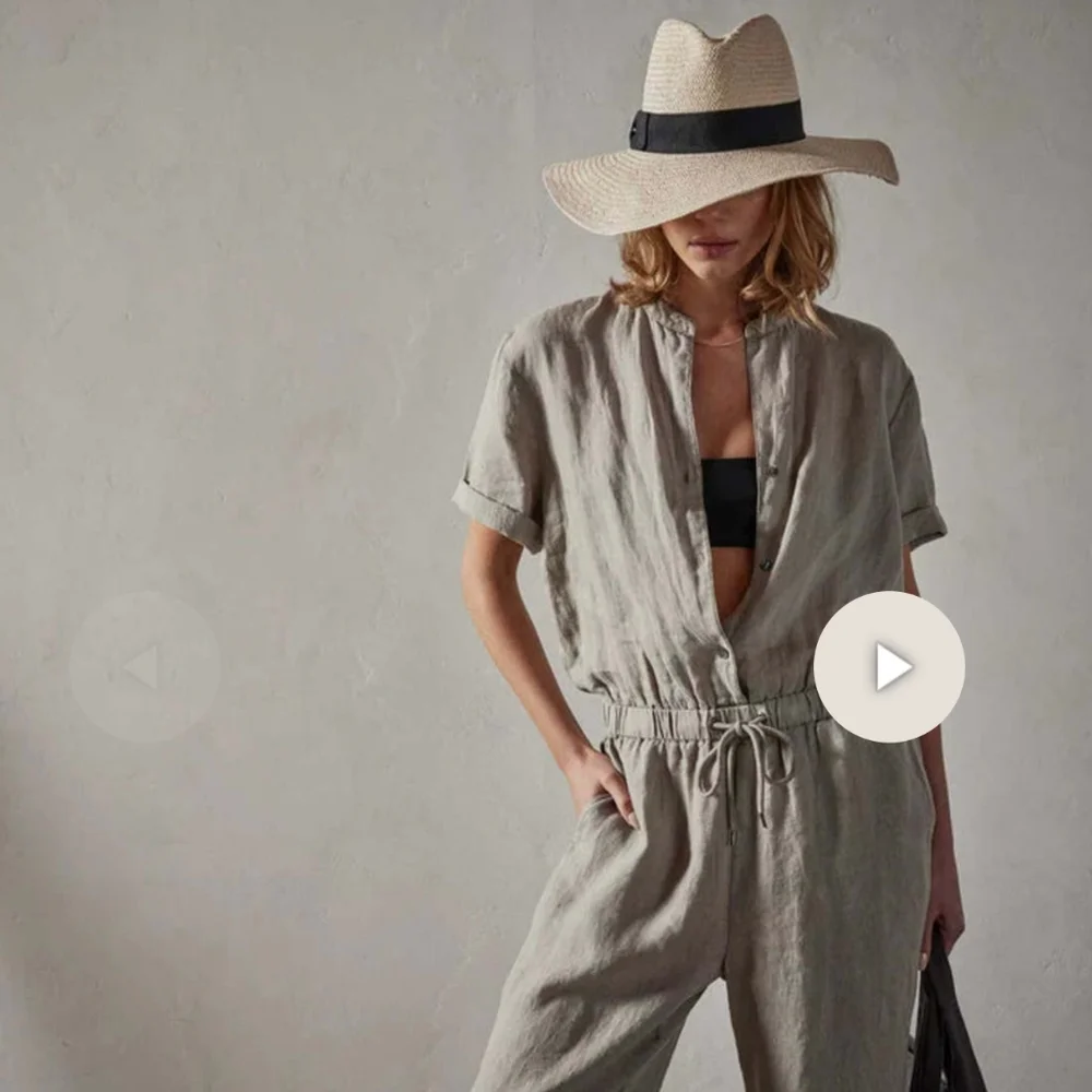 James Perse Los Angeles Grey Jumpsuit L/XL